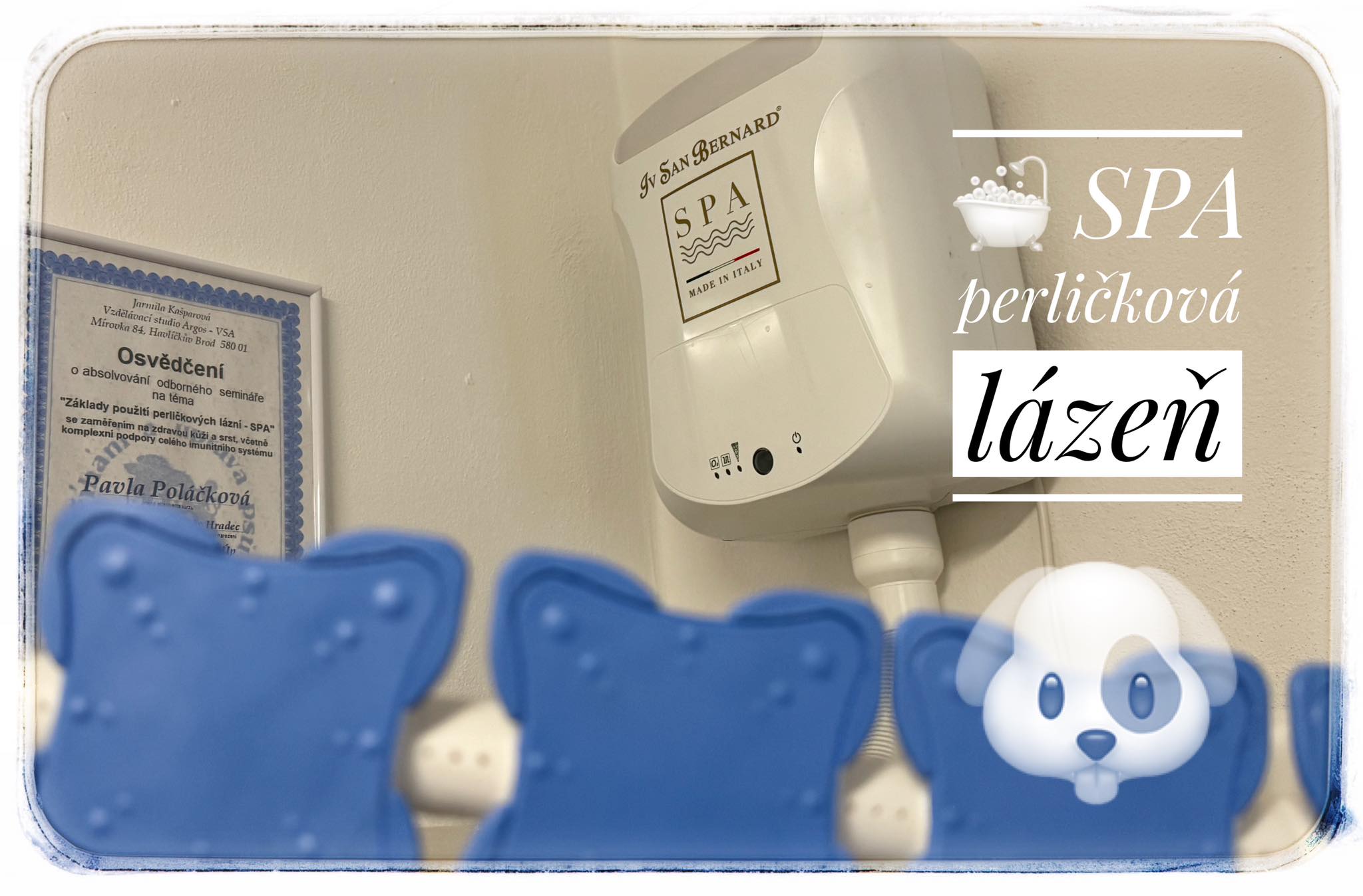 SPA - získaný certifikát znalosti pro použití perličkové lázně a ozónové terapie